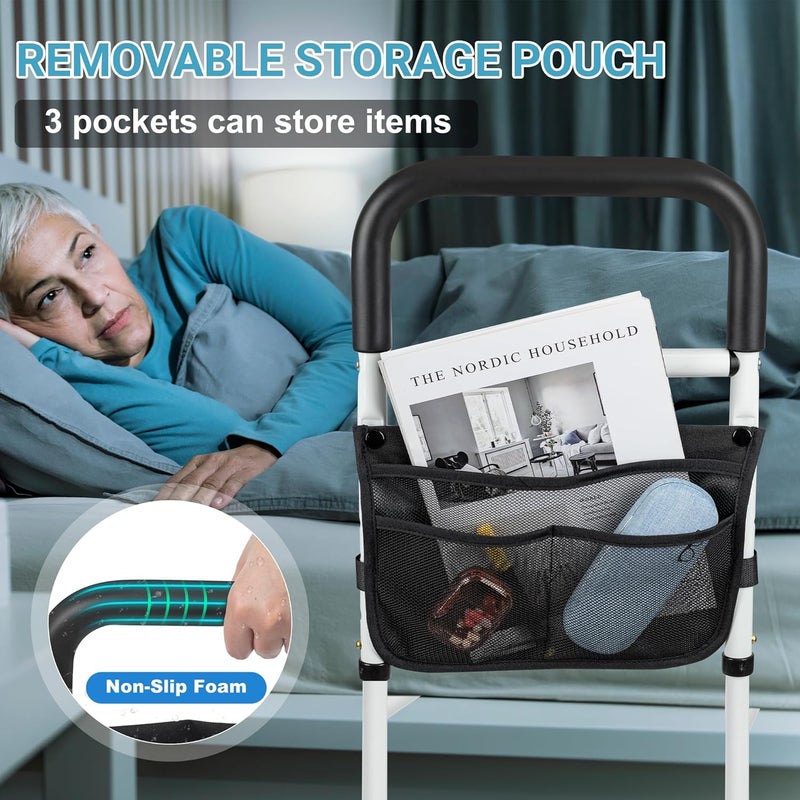 Panta Bed Rails for Elderly Adults Safety, Adjustable Bed Assist Rails for Seniors,Black - Image 5